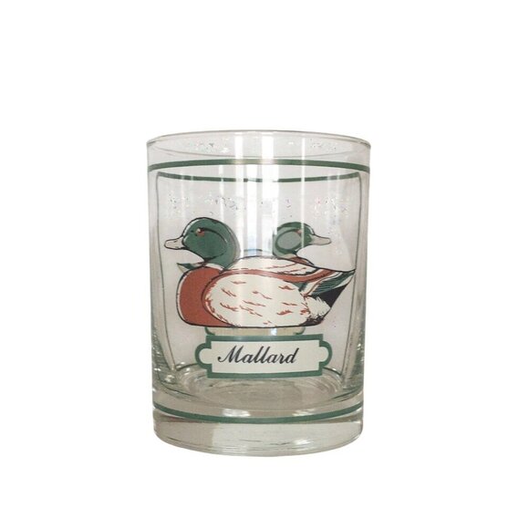 Vintage Georges Briard Mallard Duck Whiskey Drinking Glass With Gold Accents - 1 - Picture 6 of 6